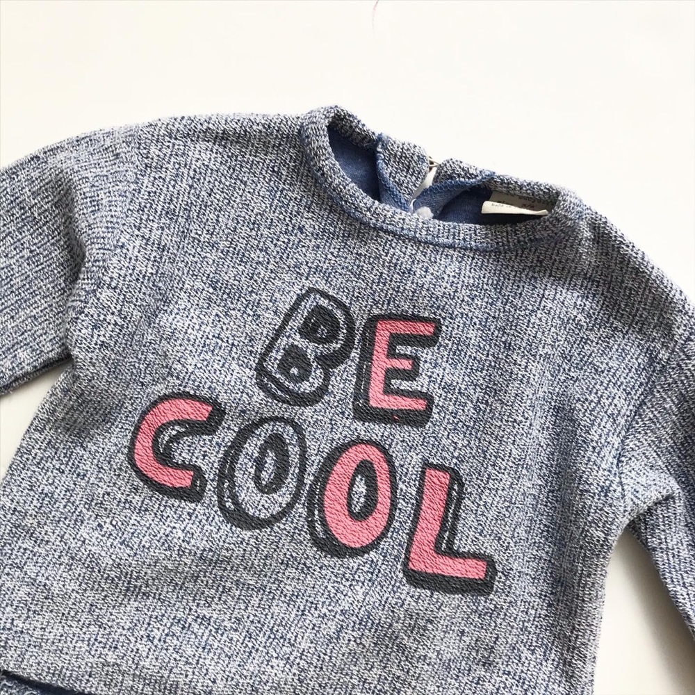 Zara be cool sweatshirt EUC 3-6 months - Picture 2 of 2